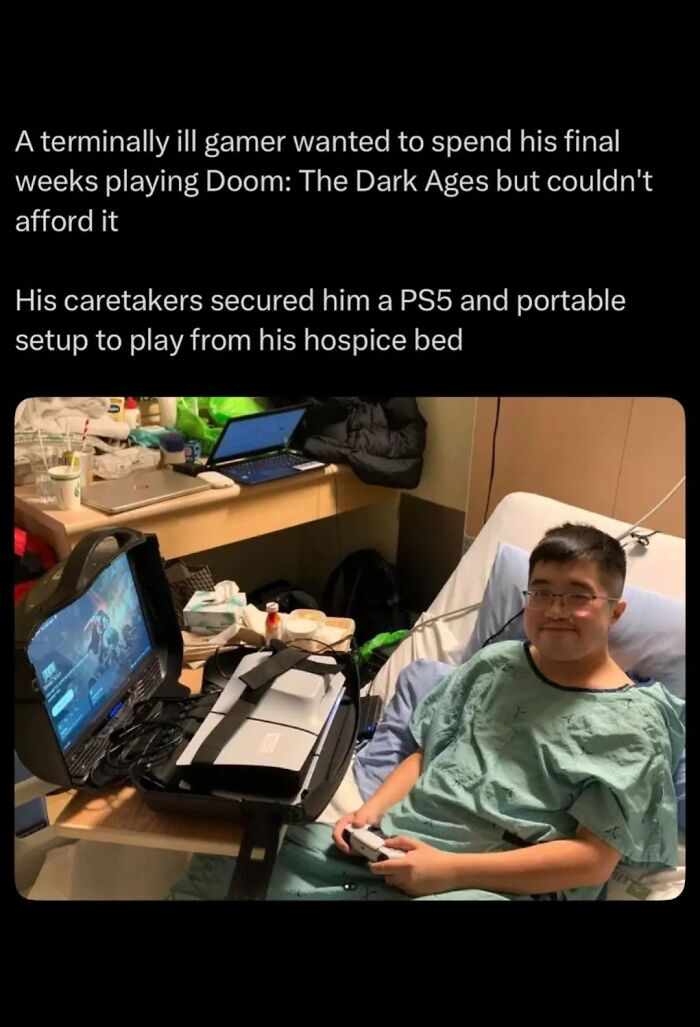 Terminally ill gamer plays Doom on PS5 from hospice bed with help
