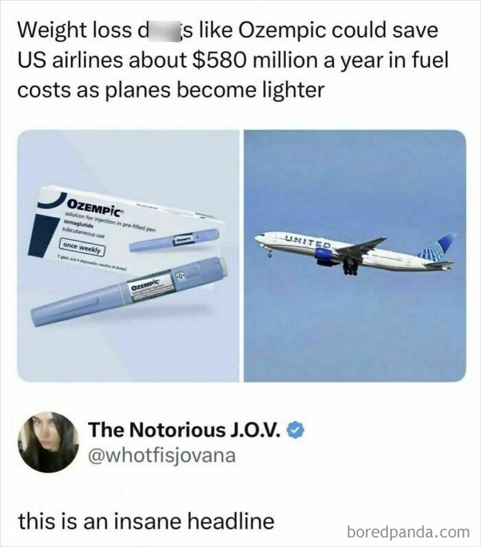 Weight loss d***s like Ozempic may save US airlines fuel costs by making planes lighter