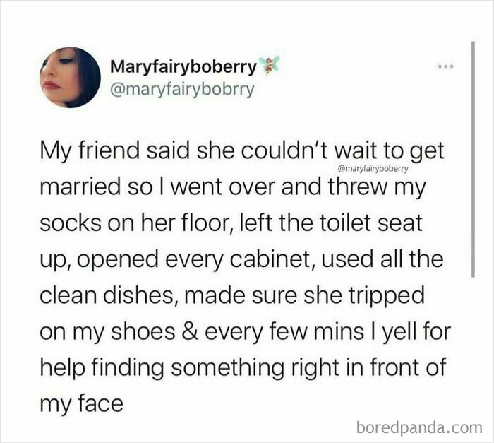 Funny husband and wife meme about annoying married life habits shared on social media
