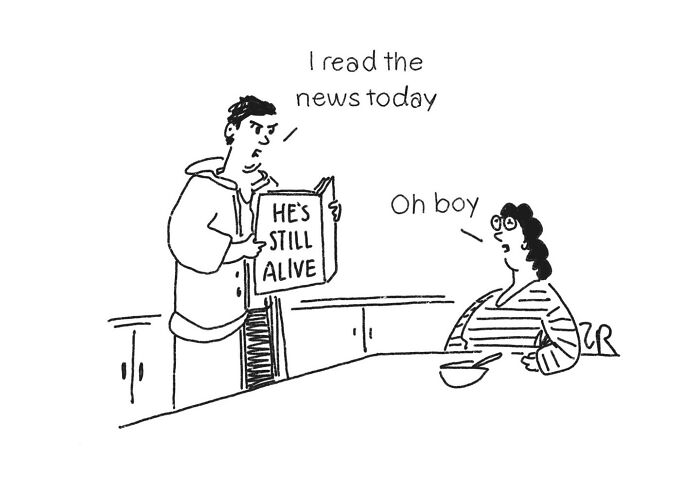 54 Hilariously Absurd Single Panel Cartoons By Zack Rhodes That Perfectly Capture Modern Life