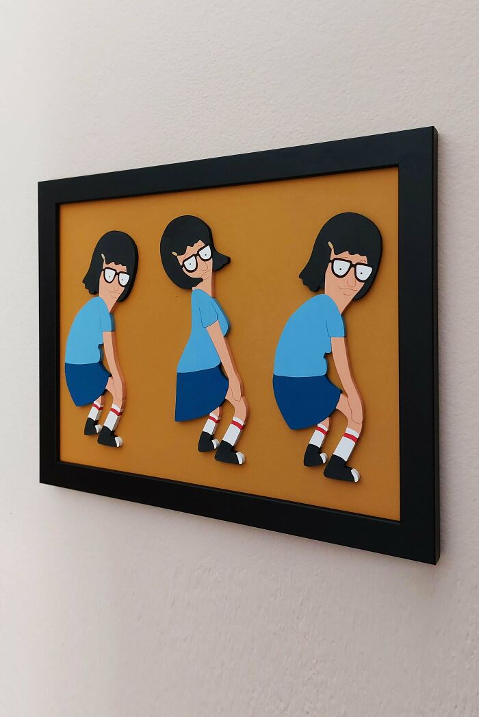 Wanted To Share My Wood Wall Art Project, Tina Belcher Twerking From Bob's Burgers