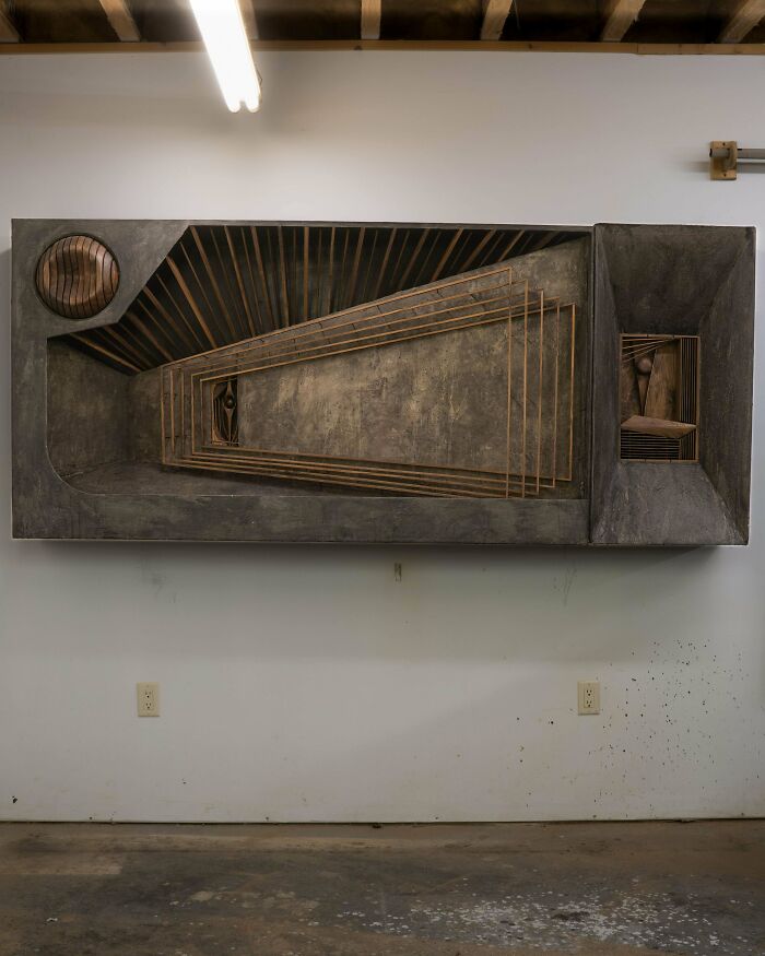 Wood And Conrete Wall Art