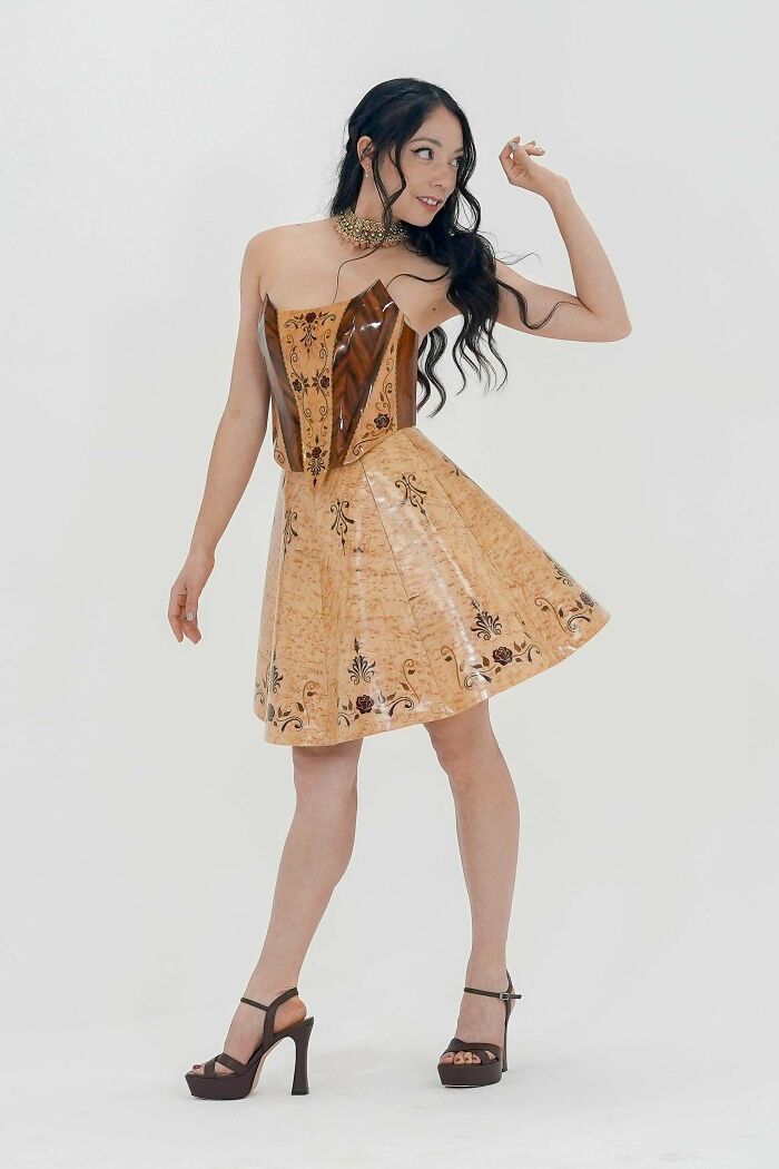I Made An Entirely Wood Marquetry Dress Inspired By This Year's Met Gala Theme