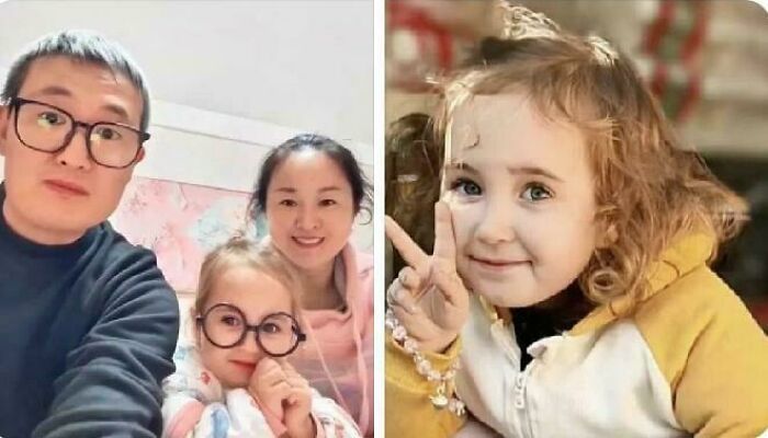 Fascinating pics of a family selfie with a child wearing big glasses and another child making a peace sign for a brain boost.
