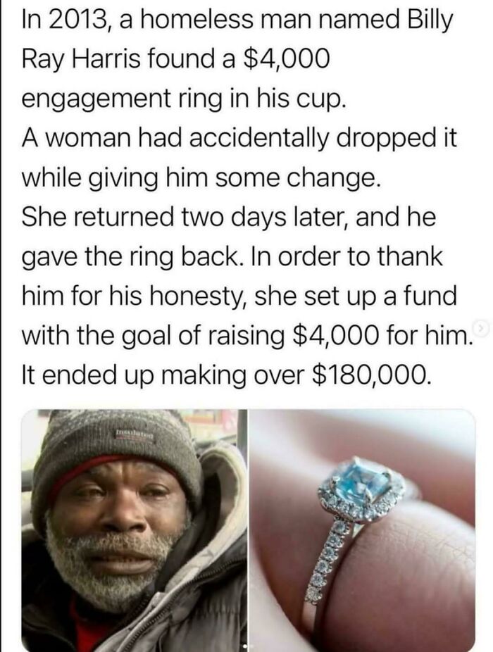 A split image of a man and an engagement ring, showing fascinating facts for a brain boost.