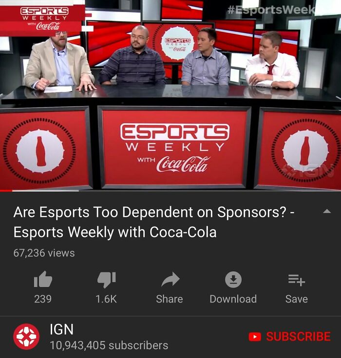 Esports Weekly panel discussion on esports sponsorship dependence