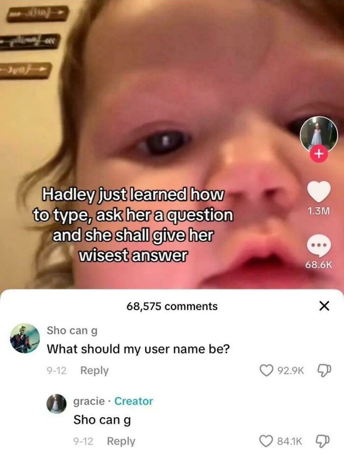 Toddler who learned to type gives humorous answer to username question