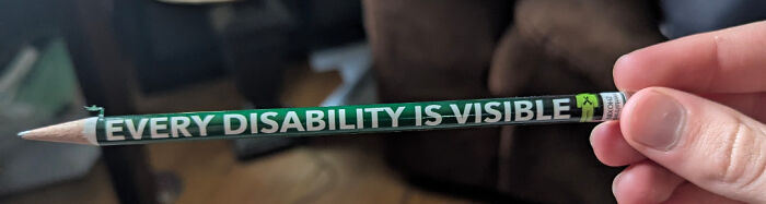 Pencil with text every disability is visible highlighting design fails