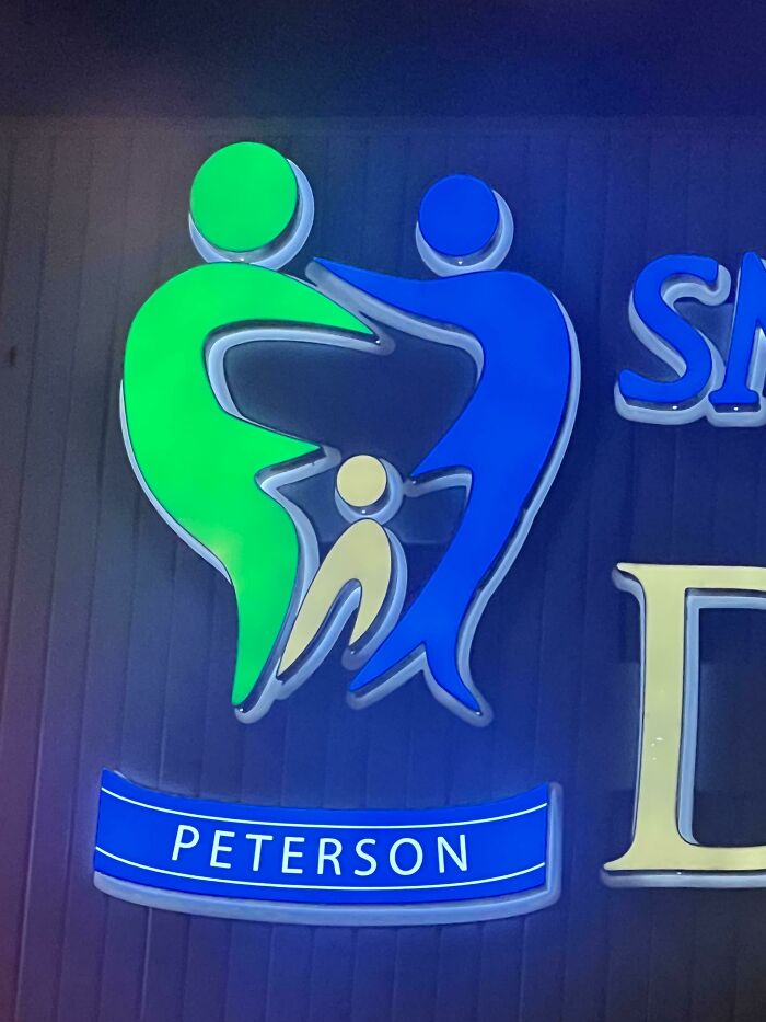 Confusing logo design for Peterson business with abstract human figures