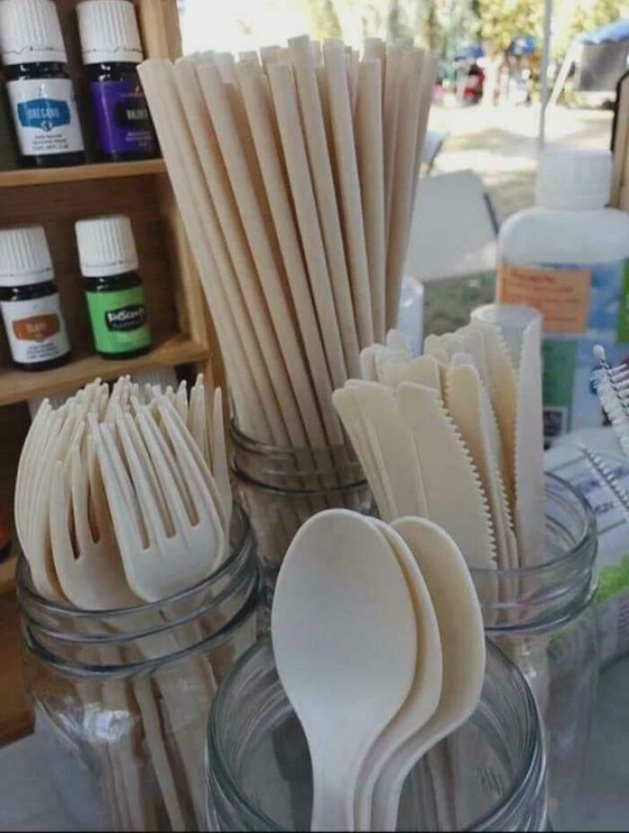 Uplifting posts showing eco-friendly utensils, a much-needed break from everything going on.