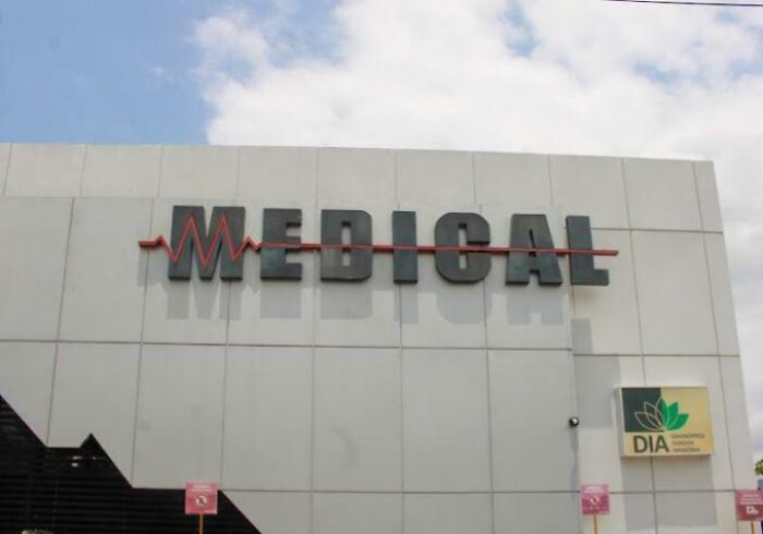 Medical center sign design fail with misleading ECG line