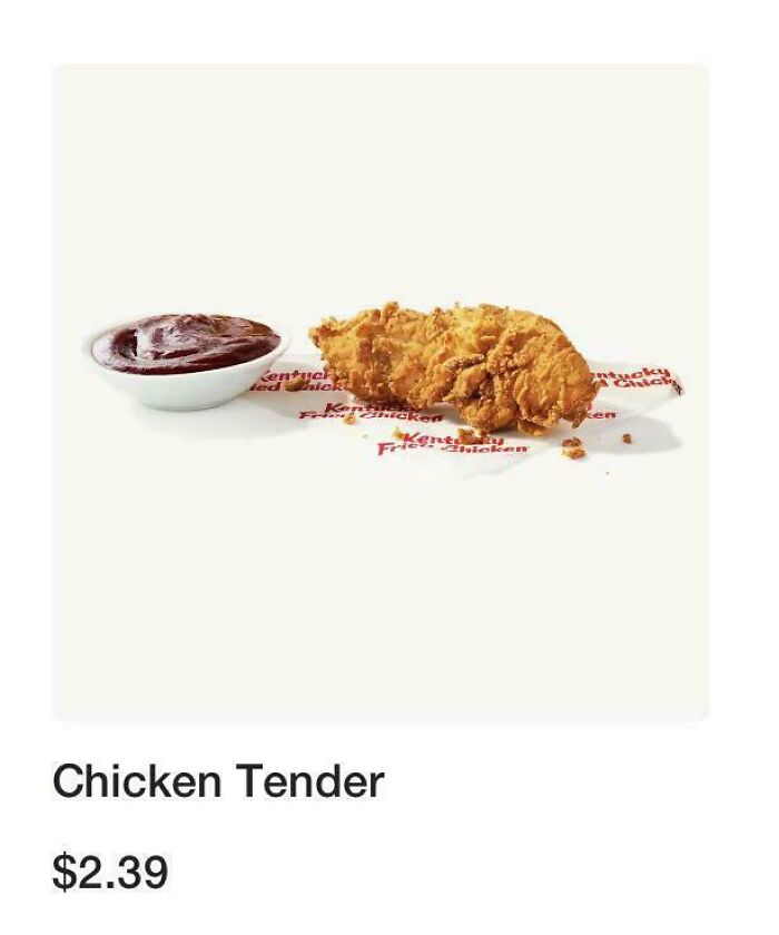 This Chicken Tender At KFC Looks Like A Rat At First Glance