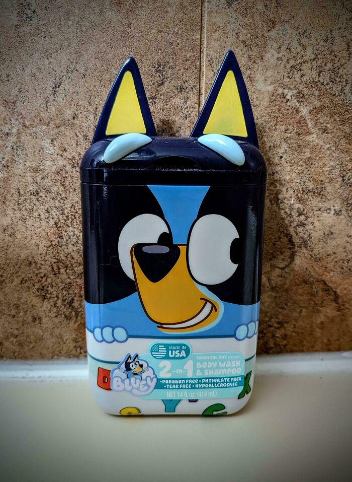 I Have An Irrational Fear Of Slipping And Being Impaled By This Bluey Soap With Pointy Plastic Ears