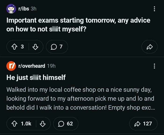 A screenshot of a funny internet moment on Reddit, where a user asks for advice on avoiding an accident before exams.