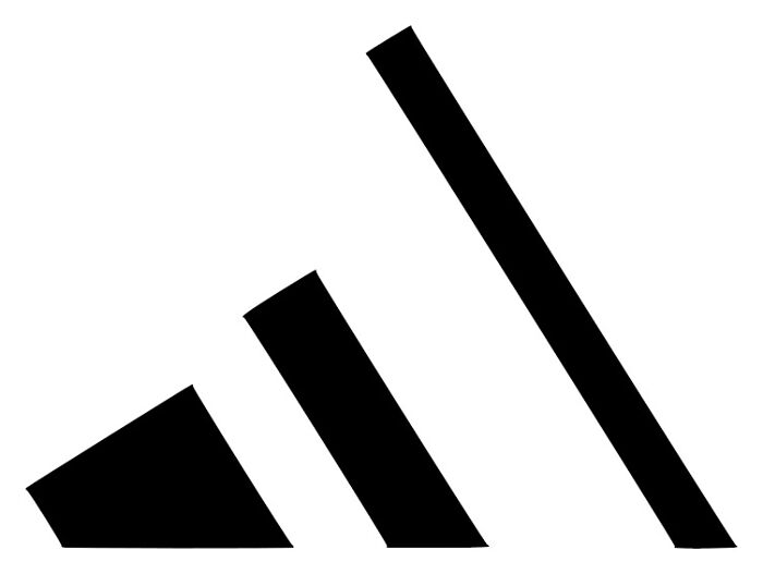 A black and white abstract graphic of three ascending bars, part of the Not Interesting community art.