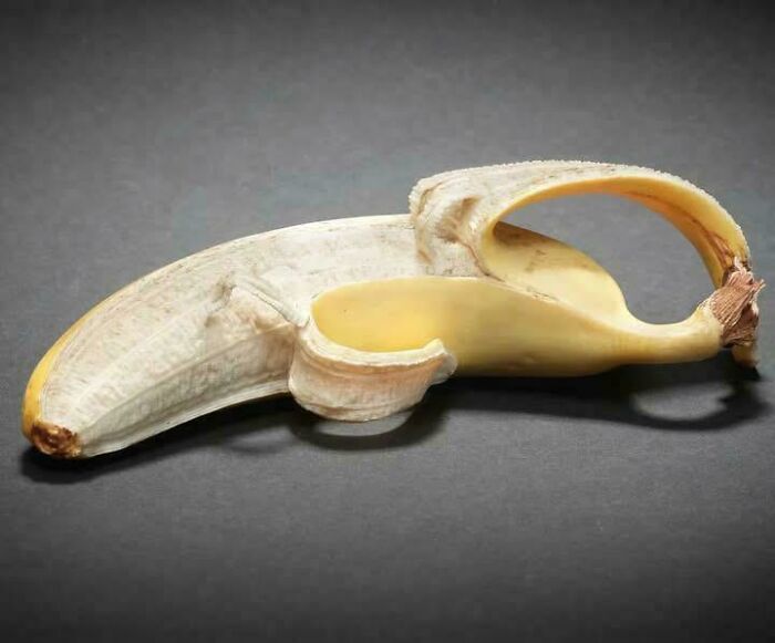 An ivory banana carving representing unique historical finds.