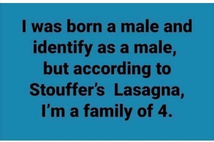 A humorous text meme about Stouffer's Lasagna, a miscellaneous post that might entertain you when bored.