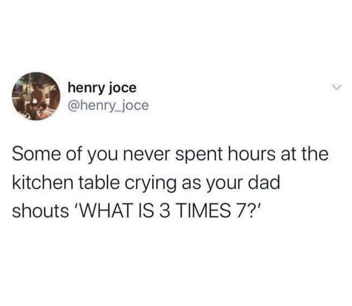 Parenting meme on childhood stress doing math with dad.