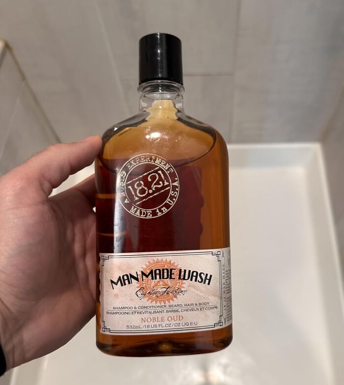 Man Made Wash grooming product bottle for beard and hair care gift