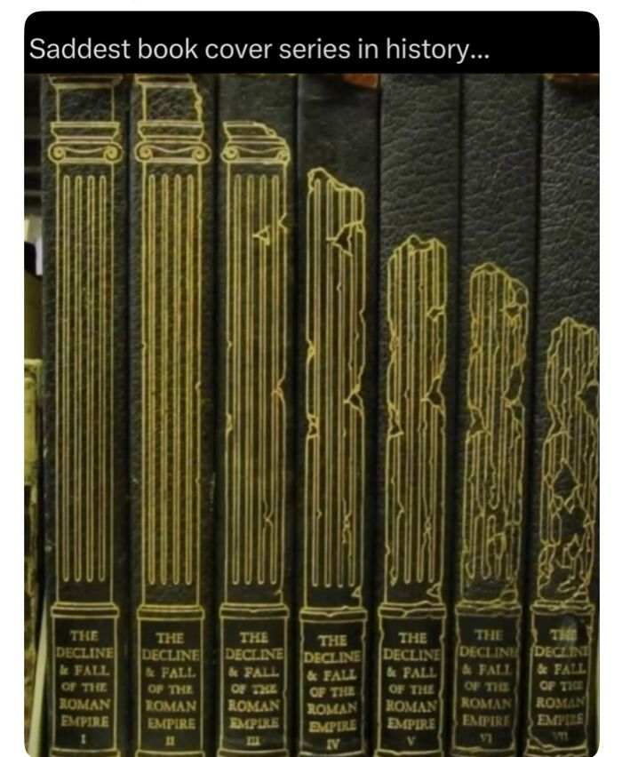 Historical image of The Decline and Fall of the Roman Empire book series, illustrating the history of all wars.
