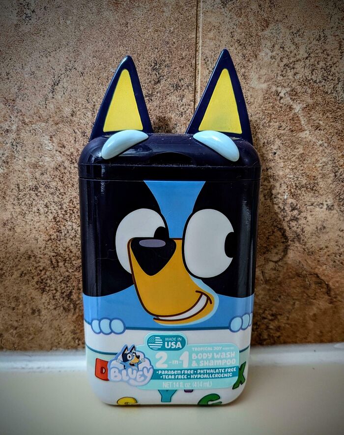 I Have An Irrational Fear Of Slipping And Being Impaled By This Bluey Soap With Pointy Plastic Ears