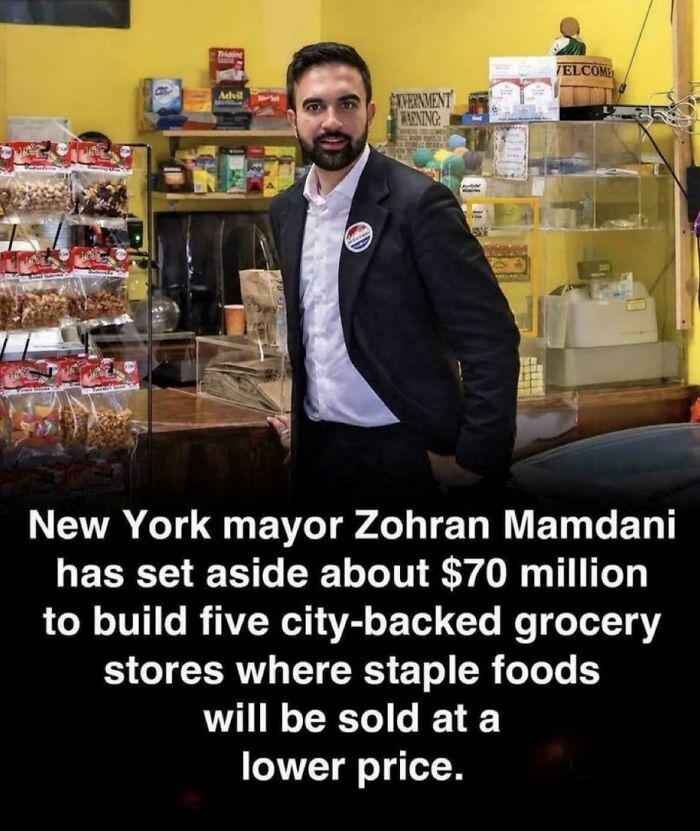 New York mayor Zohran Mamdani, showing leadership strength, plans to build city-backed grocery stores.