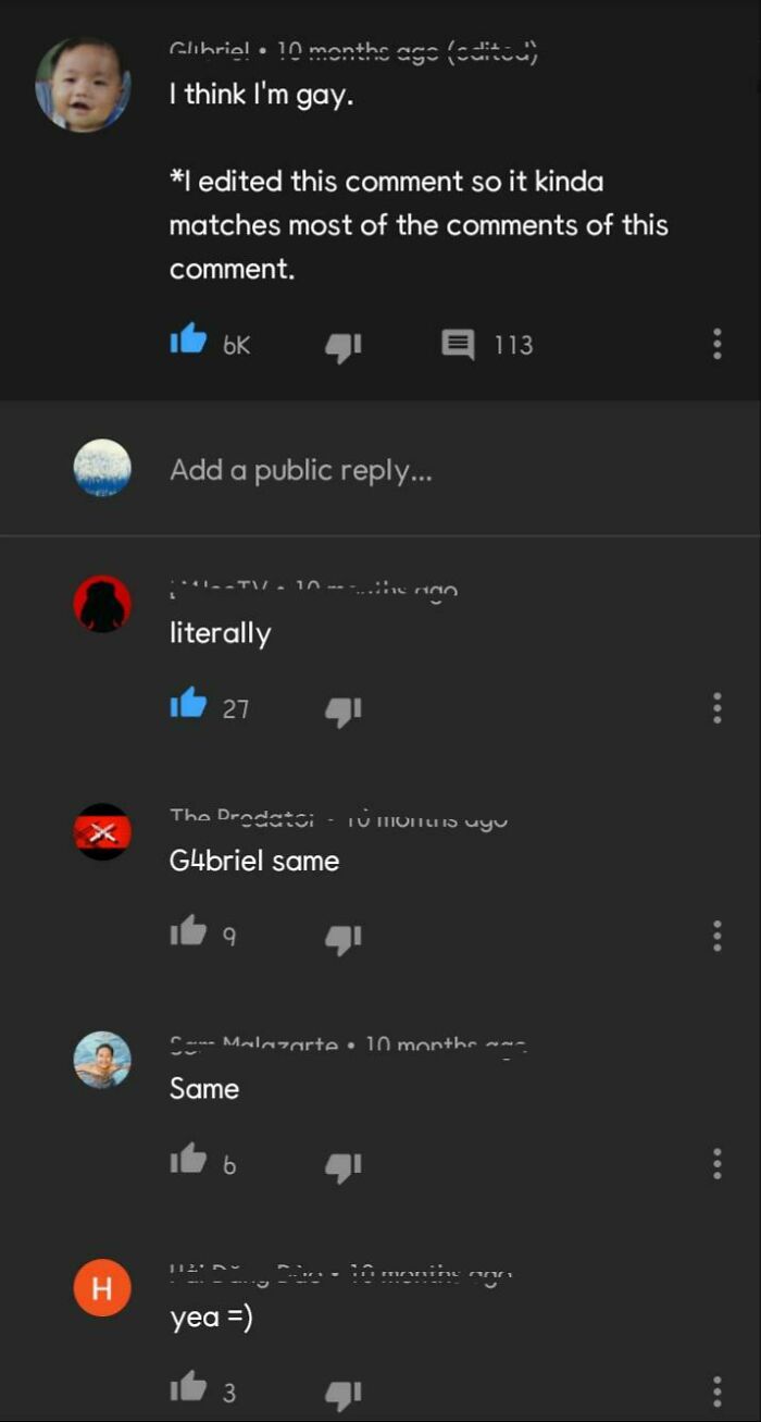 A screenshot of a YouTube comment section showing a Mad Lad taking a rule as a personal challenge by editing his comment.