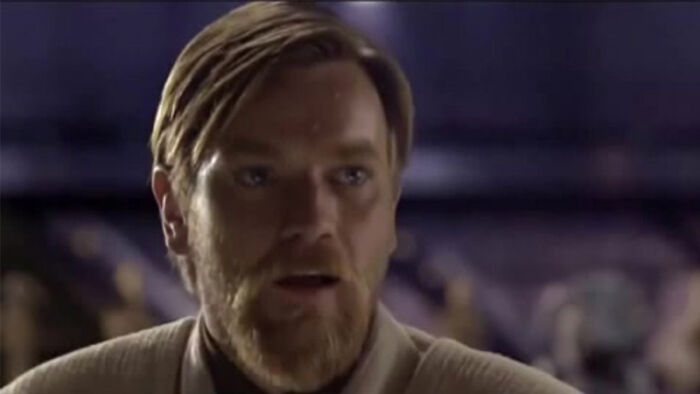 A close-up image of Obi-Wan Kenobi from Star Wars, a face that practically reads itself out loud, often used as a meme.