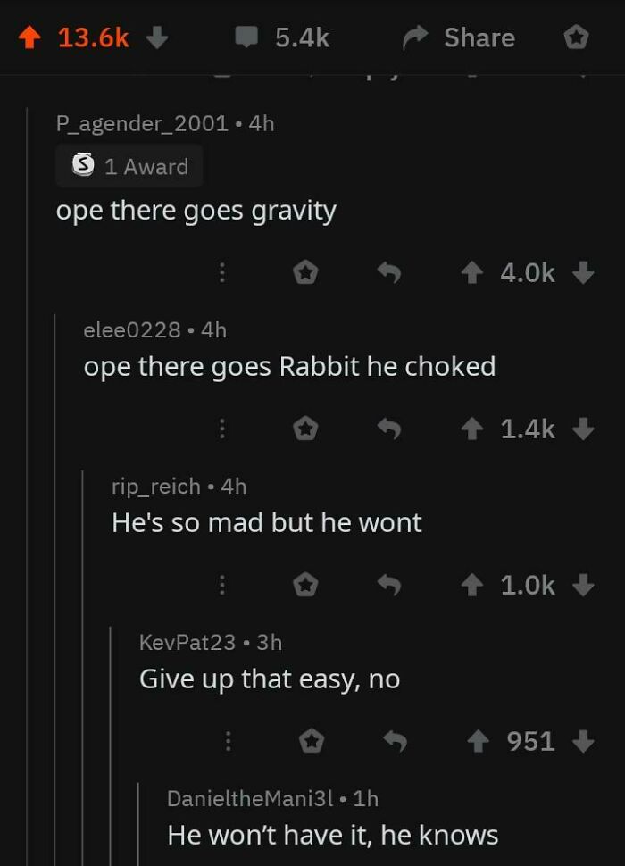 A screenshot of a Reddit thread, showing multiple comments you can hear forming lyrics to a song.