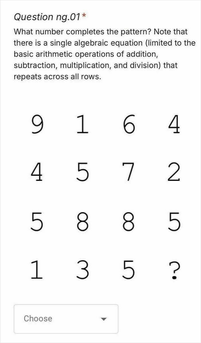 A challenging brain puzzle with numbers 9, 1, 6, 4, 4, 5, 7, 2, 5, 8, 8, 5, 1, 3, 5, and a question mark.