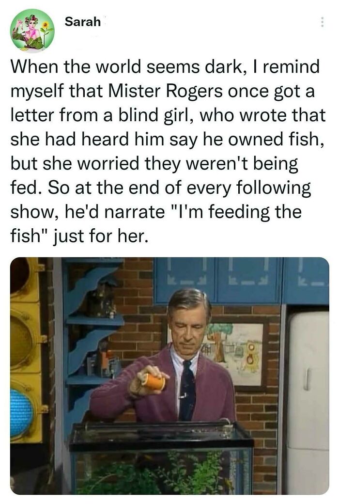 Mister Rogers - "I'm Feeding The Fish"