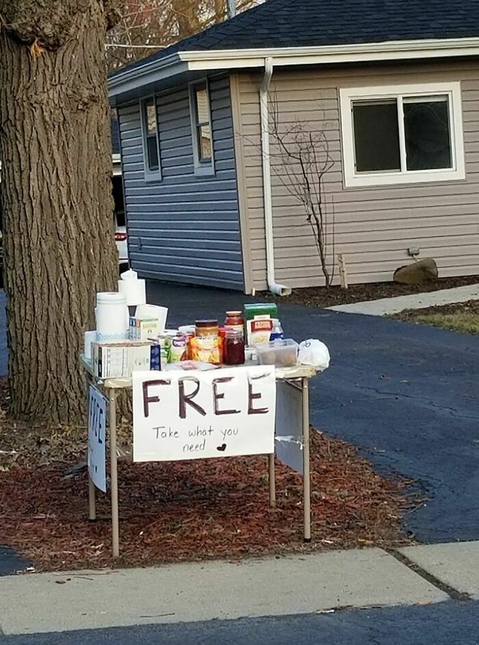 In Front Of A House Near Where I Live. Looking Out For Each Other