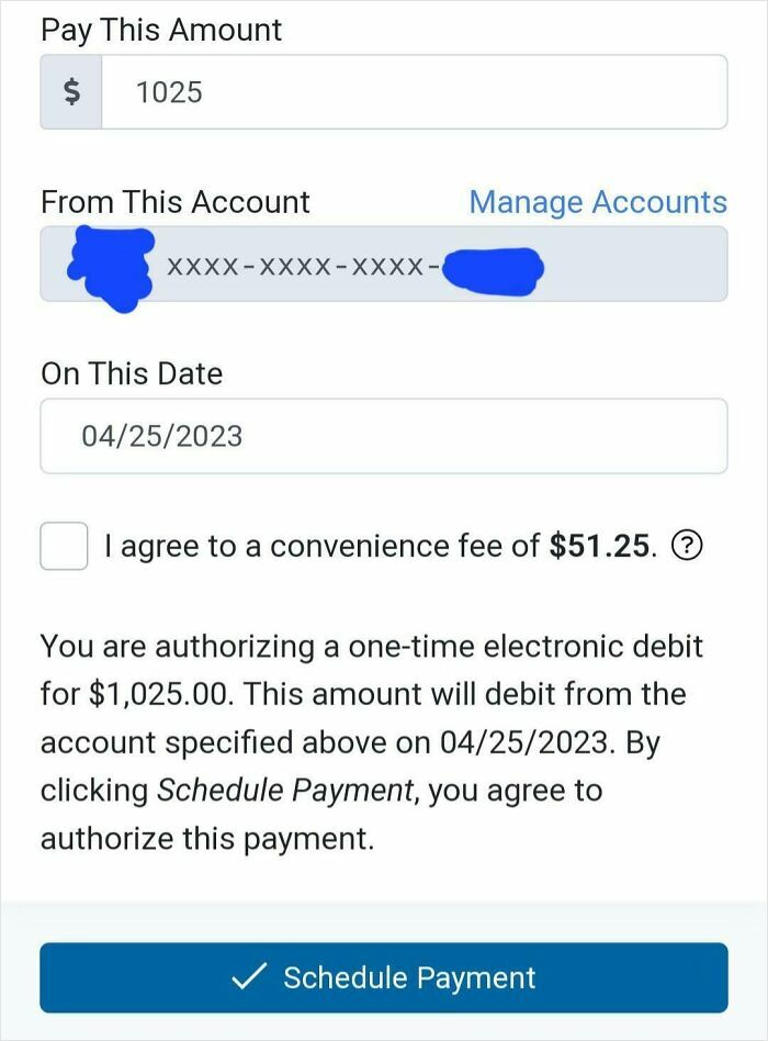 Horrible landlords charging high convenience fees, making tenant's life miserable.