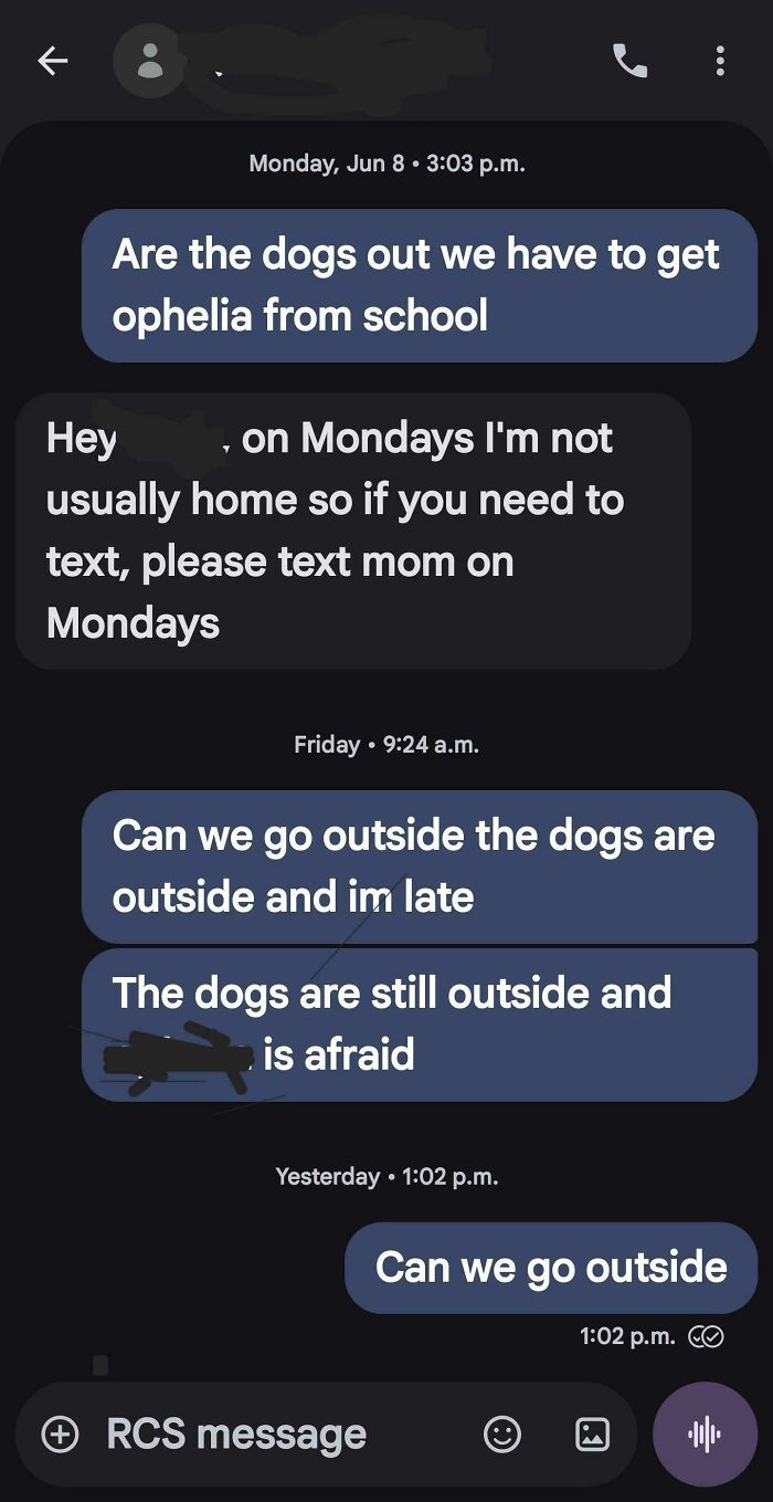 A screenshot showing text messages highlighting communication issues with horrible landlords making a tenant's life miserable.
