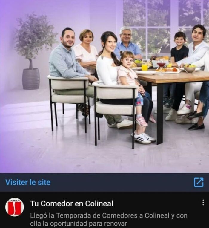 Creepy design fails in a family photo featuring badly photoshopped individuals.