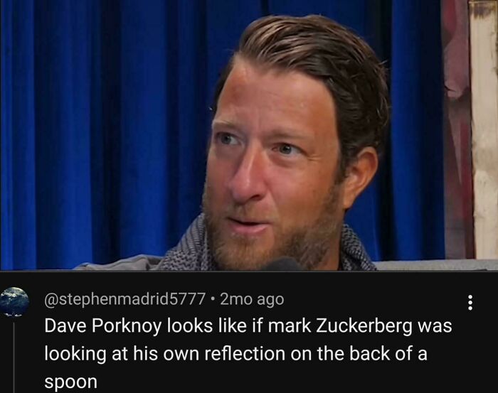 Hilariously savage burn comparing Dave Portnoy to Mark Zuckerberg's reflection, needing a doctor after.
