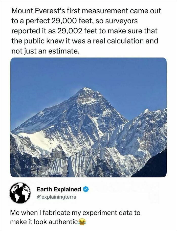 Mount Everest, a majestic snow-capped peak under a clear blue sky, presenting interesting facts about its measurement.