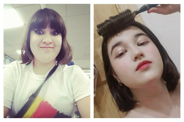 A split image shows a person before and after a glow-up, leaving everyone speechless at reunions.