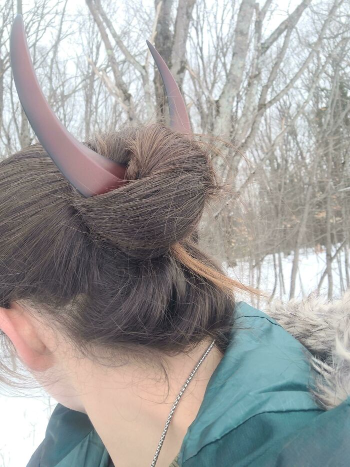 A person with horns on their head, a visual representation of entitled men and ignored boundaries.