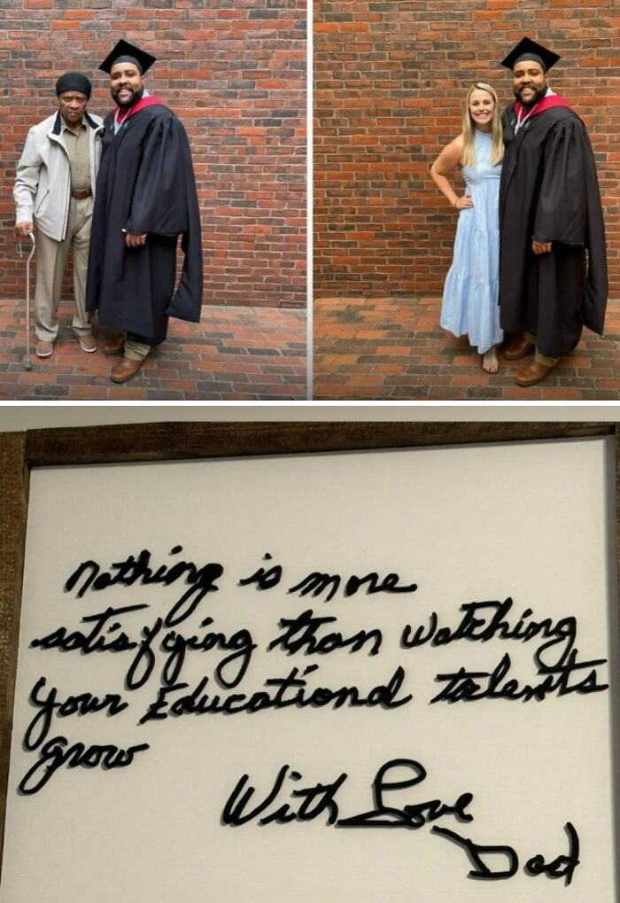 Girlfriend Gifts Her Boyfriend Graduating From Harvard A 10 Year Old Handwritten Note From His Father Who Now Has Dementia