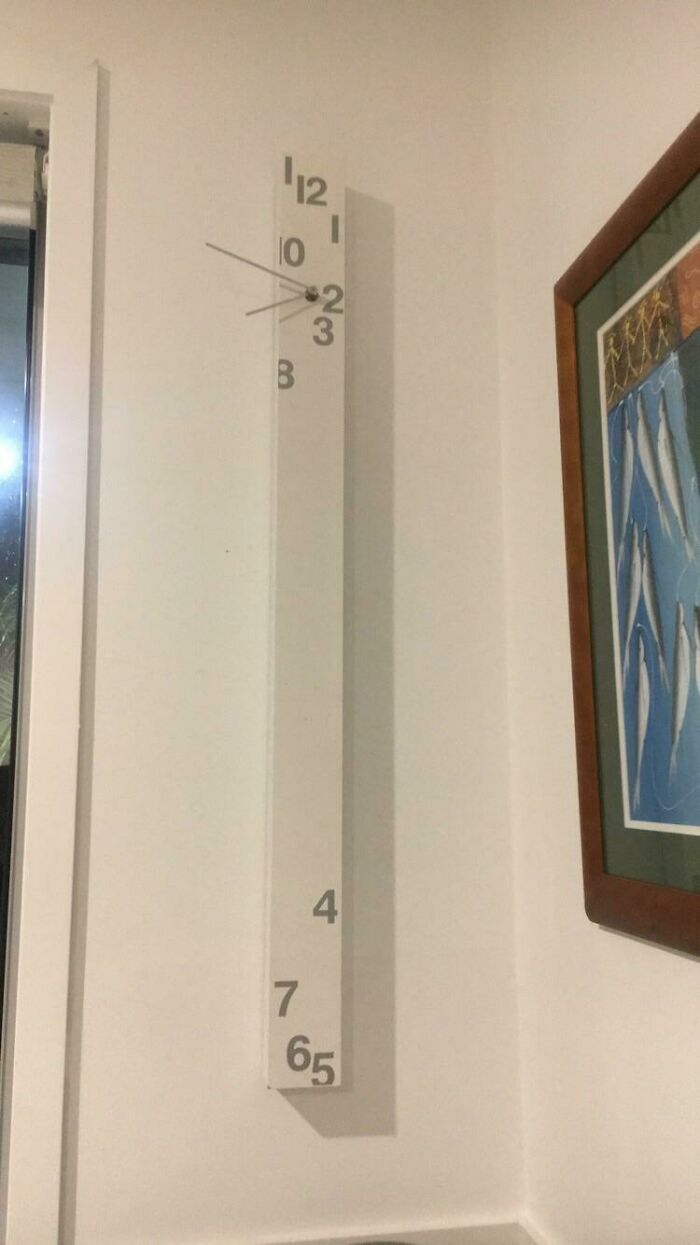 A poorly designed clock with numbers scrambled, representing a “You Had One Job” fail.