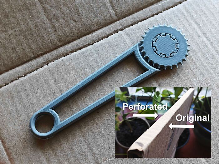 A functional 3D print for perforating wood, making everyday life much easier.