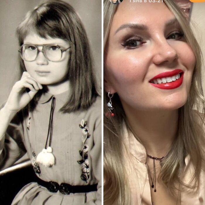 Dramatic transformation of an ugly duckling embracing self-love and confidence.