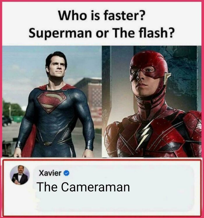 Xavier's savage response on the speed of Superman vs. The Flash.