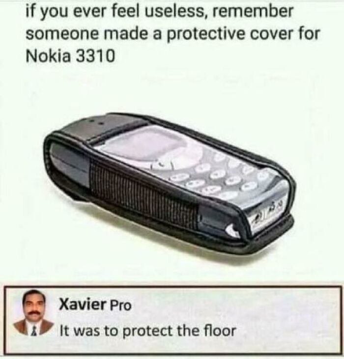 Xavier's savage response to internet nonsense about a Nokia 3310 case.