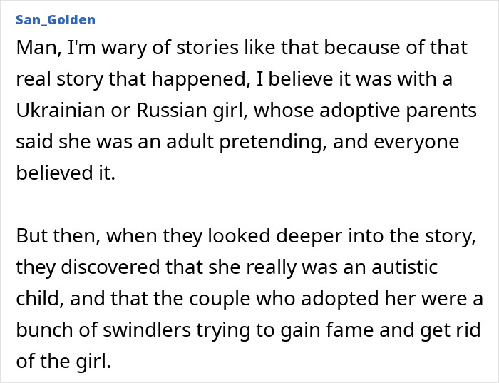 Family Adopts 12YO Girl And Cares For Her For Over Year Before Discovering She's Really A 37YO Woman