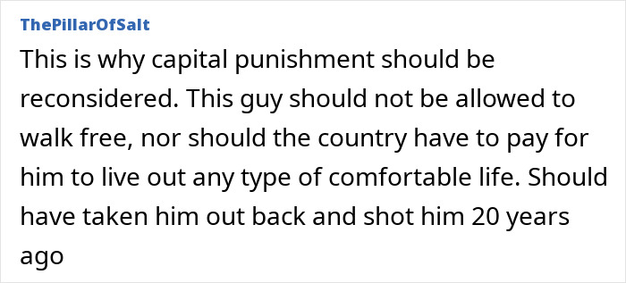 Text comment opposing capital punishment for Australia's youngest offender