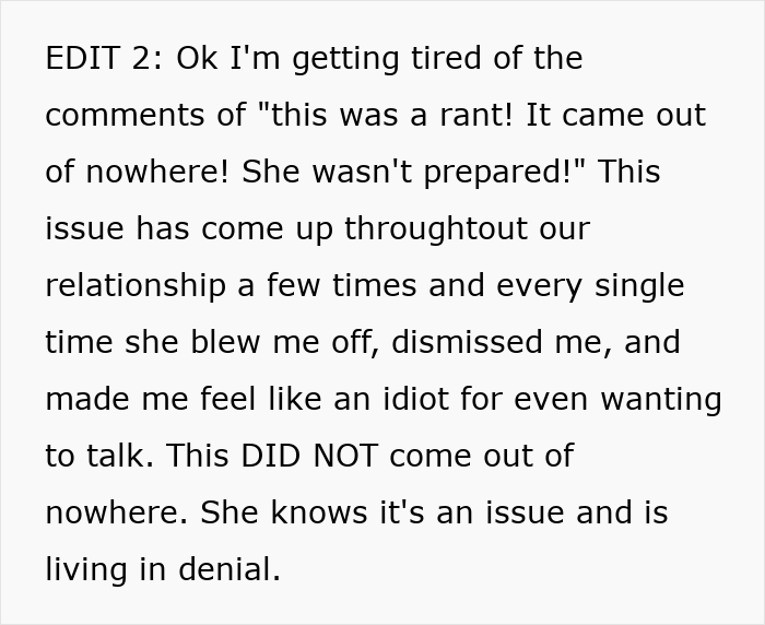 A screenshot of text about ongoing issues in a picky eater girlfriend relationship. A screenshot of text about ongoing issues in a picky eater girlfriend relationship.
