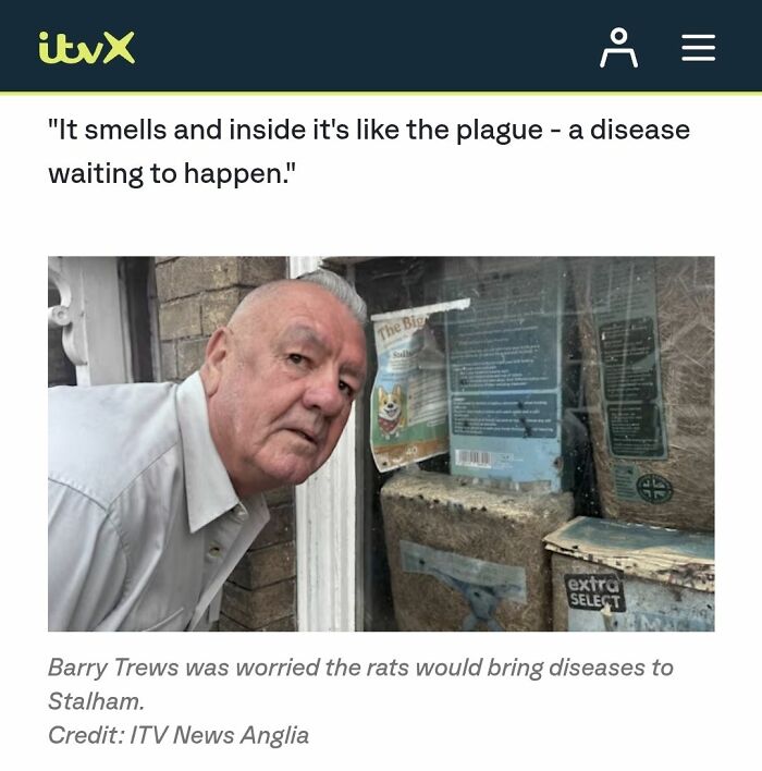 Man worried about rats spreading disease to Stallham in local newspaper headline