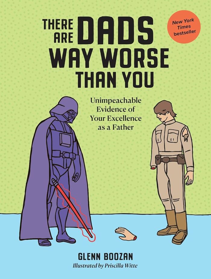 Funny dad book cover featuring Darth Vader and a dismembered hand with father's day gift theme